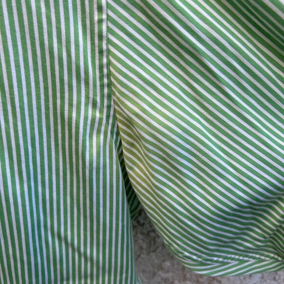 Robert Graham X Collection Green Stripe Button Up Long Sleeve Shirt Size M - Picture 7 of 7